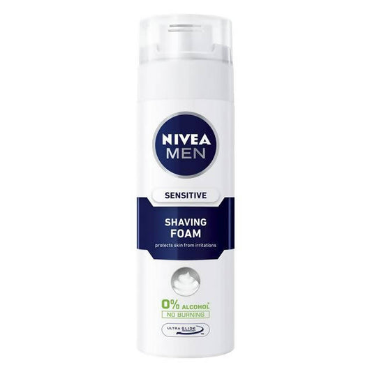NIVEA MEN Sensitive Shave Foam with 0 % Alcohol, 200ml shaving Boots   