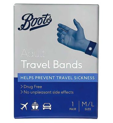 Boots Adult Travel Bands (1 Pair) 12 years + Suncare & Travel Boots   