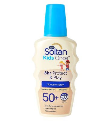 Soltan Kids Once 8hr Protect & Play Spray SPF50+ 200ml Suncare & Travel Boots   