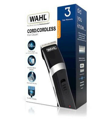 Wahl Clipper Kit Cord/Cordless, Black Men's Toiletries Boots