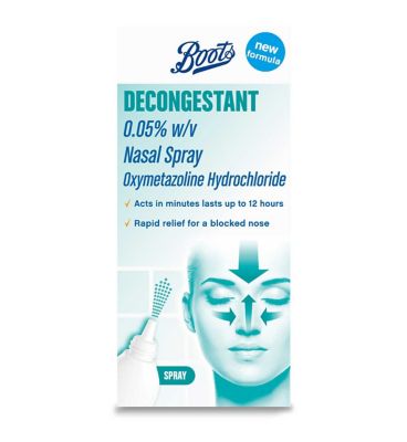 Boots Decongestant 0.05% w/v Nasal Spray 15ml First Aid Boots   