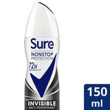 Sure Invisible Black & White Nonstop Protection Anti-perspirant Deodorant Aerosol 150 ml Deodorants Boots