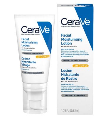 CeraVe AM Facial Moisturising Lotion SPF 50 for Normal to Dry Skin 52ml Body Care Boots   