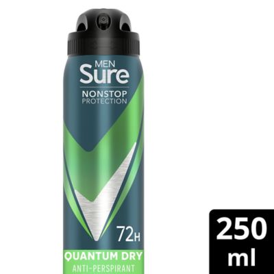Sure Men Quantum Dry Nonstop Protection Anti-perspirant Deodorant Aerosol 250ml GOODS Boots   