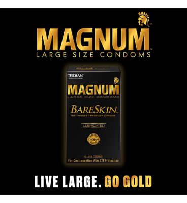 Trojan Magnum Large Size Bareskin Condoms 10s GOODS Boots   