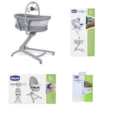  Chicco Baby Hug 4 in1 Meal Kit (High Chair Tray+ Terry Cloth  Cover) : Baby