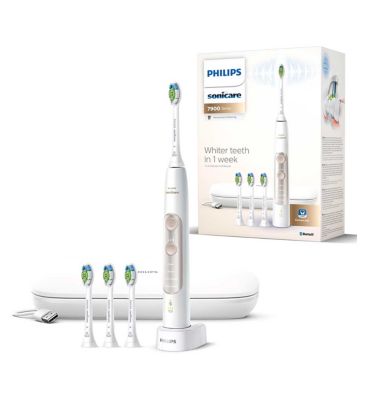 Philips Sonicare Series 7900 Advanced Whitening Electric Toothbrush, White, HX9636/19 Dental Boots   