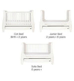 Tutti Bambini Lucas Sleigh 3 in 1 Cot Bed - White GOODS Boots
