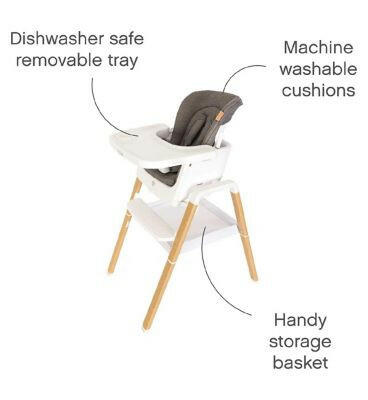 Tutti Bambini Nova Evolutionary Highchair - White/Oak GOODS Boots