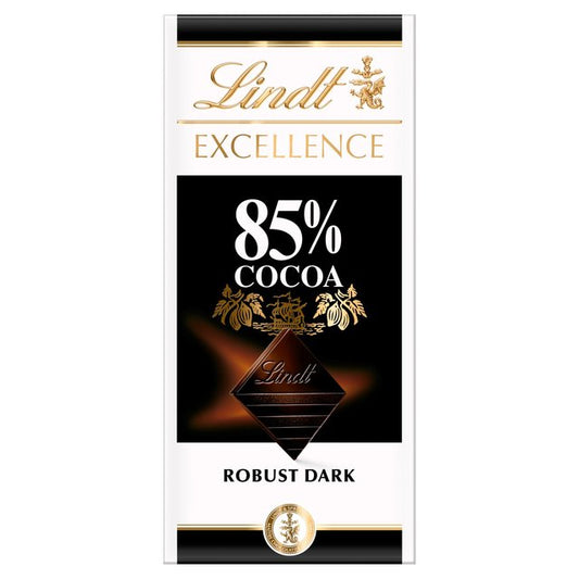 Lindt Excellence 85% Cocoa Dark Chocolate Keto M&S Title  