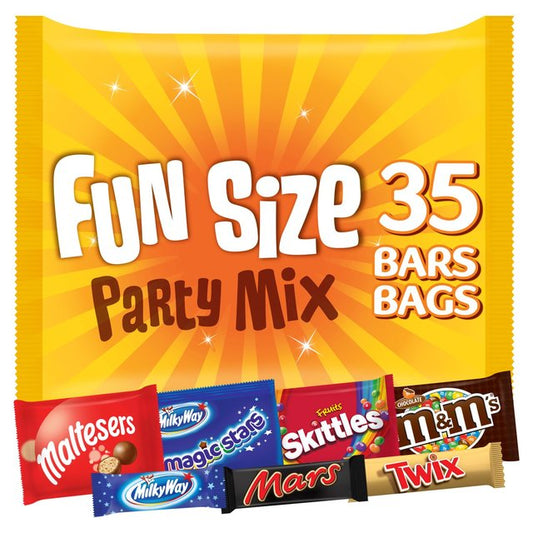 Mars, Maltesers, M&M's & More Funsize Milk Chocolate Party Bag Fairtrade M&S Title  