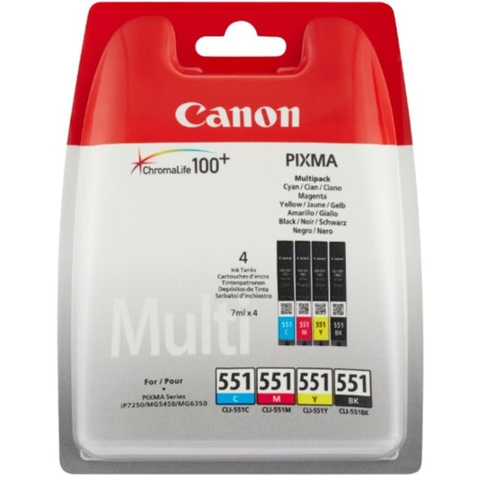 Canon CLI-551 Value Pack (BK/C/M/Y) Desk Storage & Filing M&S Title  