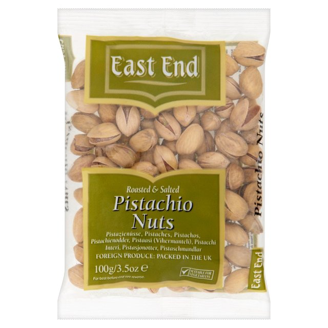 East End Pistachios Roasted & Salted HALAL M&S Title  