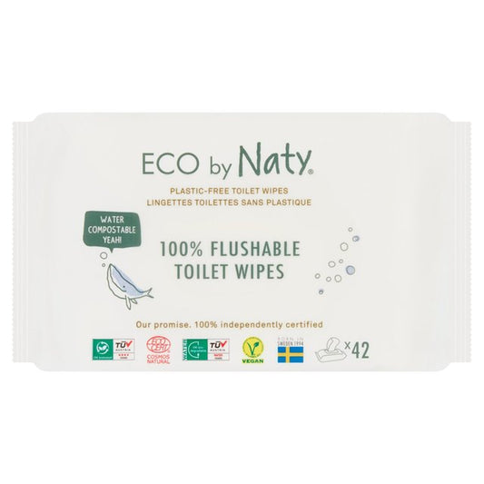 Eco by Naty Unscented Flushable Toilet Wipes Speciality M&S Title  