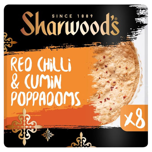 Sharwood's Spicy Chilli & Cumin Poppadoms WORLD FOODS M&S Title  