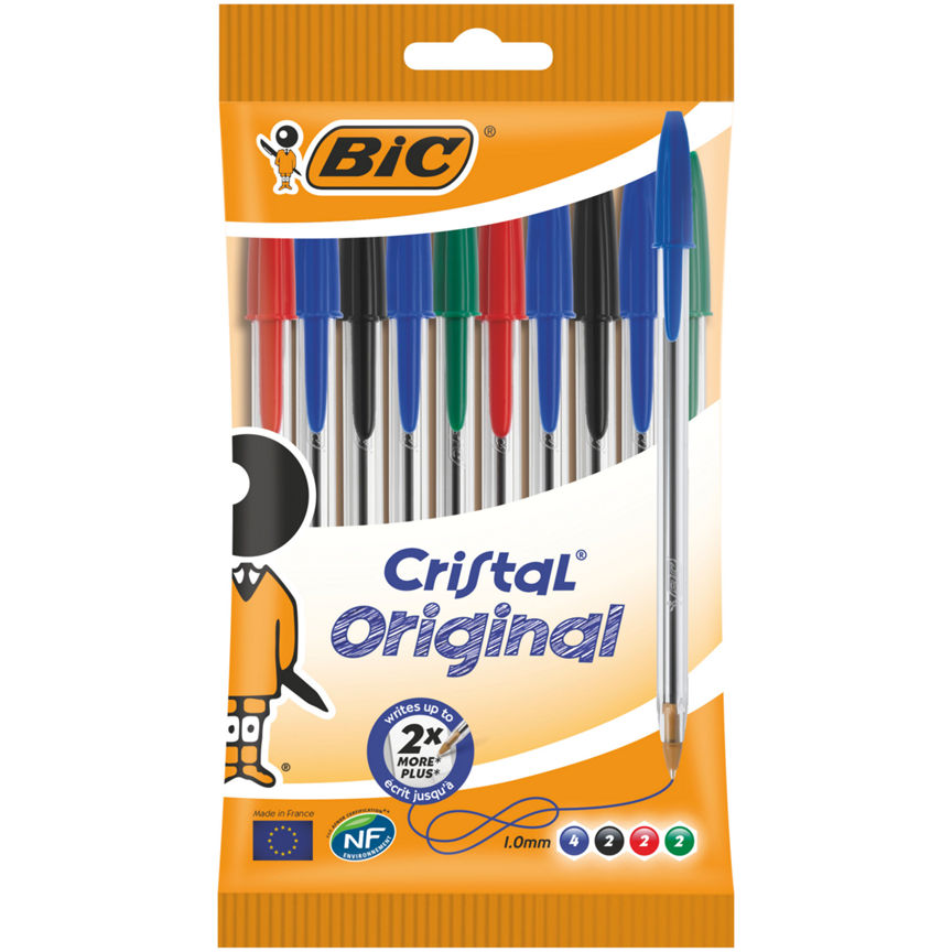 Bic Cristal Assorted Medium Ball Pens GOODS ASDA   