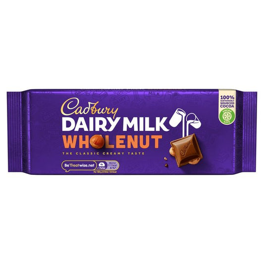 Cadbury Dairy Milk Whole Nut Chocolate Bar FOOD CUPBOARD M&S   