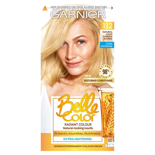 Garnier Belle Color 112 Light Summer Blonde Permanent Hair Dye Hair Colourants & Dyes ASDA   