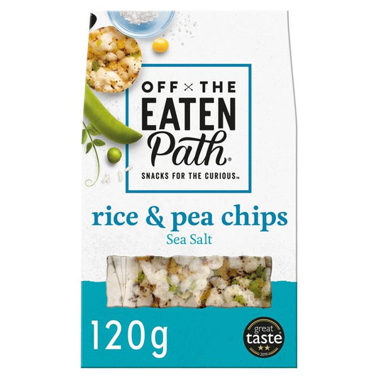 Off The Eaten Path Sea Salt Rice & Pea Chips Crisps, Nuts & Snacking Fruit M&S Title  