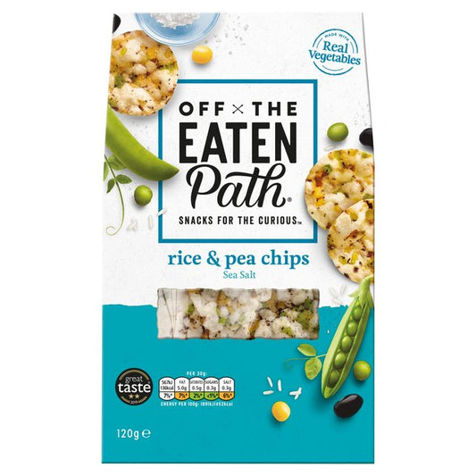Off The Eaten Path Sea Salt Rice & Pea Chips Crisps, Nuts & Snacking Fruit M&S   
