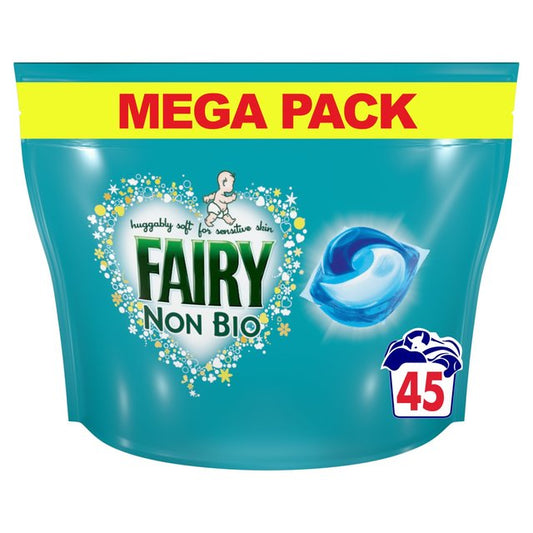 Fairy Non Bio Pods Washing Liquid Capsules for Sensitive Skin Laundry M&S   