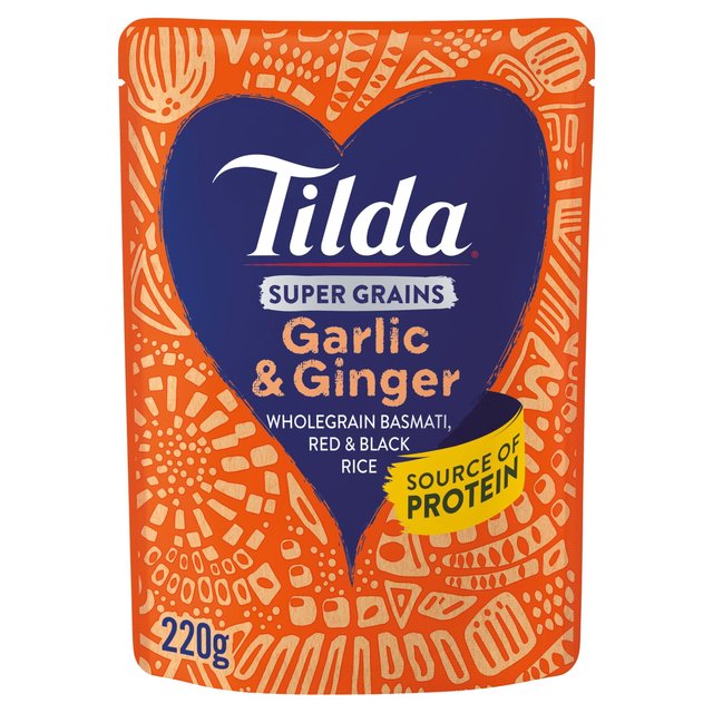 Tilda Super Grains Garlic & Ginger Rice Food Cupboard M&S Title  