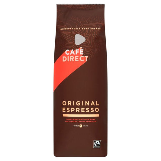 Cafedirect Fairtrade Original Espresso Whole Beans Fairtrade M&S Title  
