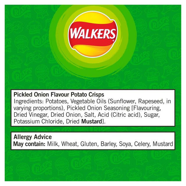 Walkers Pickled Onion Multipack Crisps GOODS ASDA