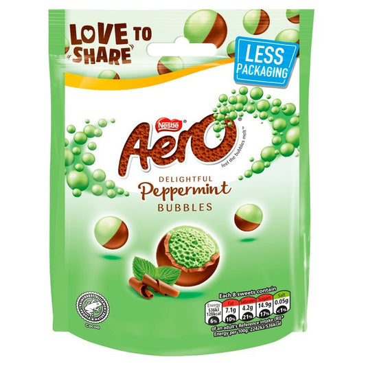 Aero Bubbles Peppermint Mint Chocolate Sharing Bag GOODS M&S   