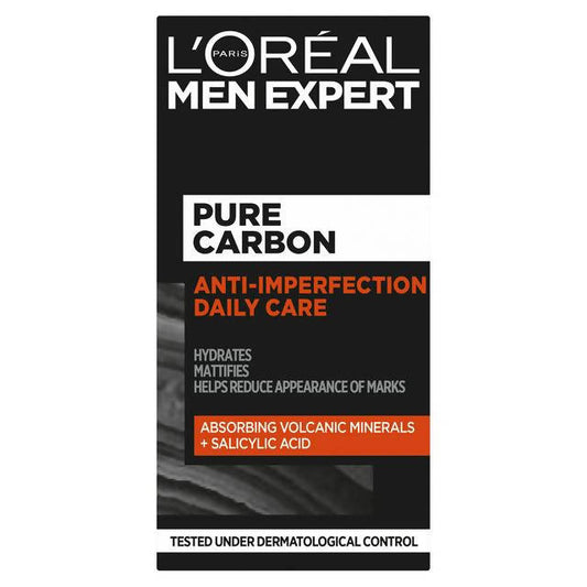 L'Oreal Men Expert Pure Carbon Anti-Spot Exfoliating Daily Face Cream 50ml face & body skincare Boots   