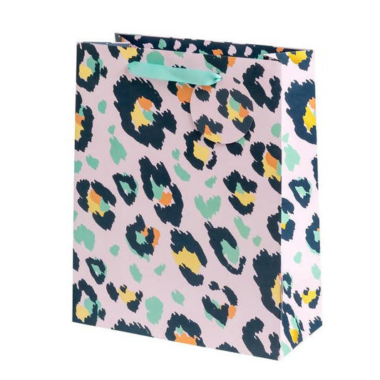 Pink and Blue Leopard Large Bag Cards and Gifting Sainsburys   