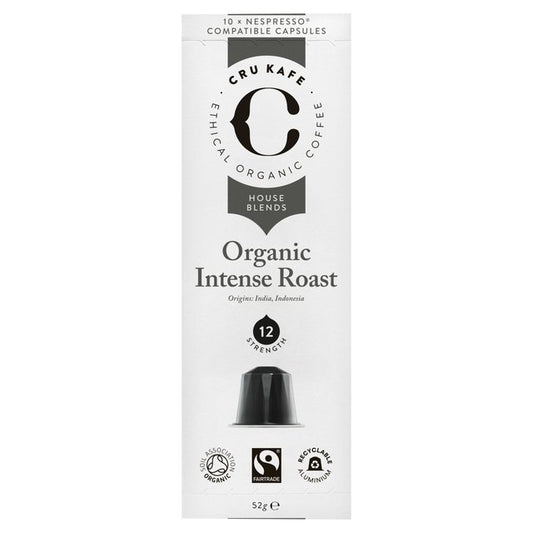 CRU Kafe Organic Intense Nespresso Compatible Coffee Capsules Fairtrade M&S   