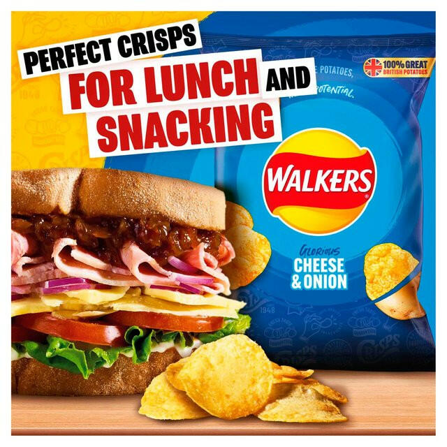 Walkers Cheese & Onion Multipack Crisps GOODS ASDA