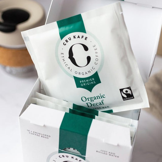 CRU Kafe Organic Fairtrade Decaf Coffee Bags Fairtrade M&S   