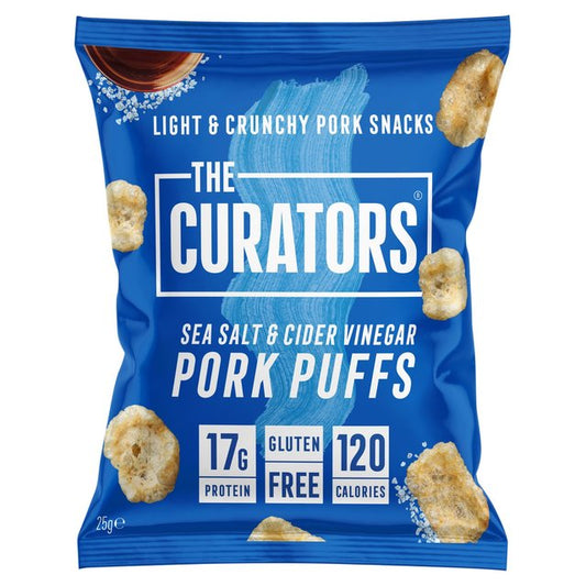The Curators Salt & Vinegar Pork Puffs Keto M&S Title  