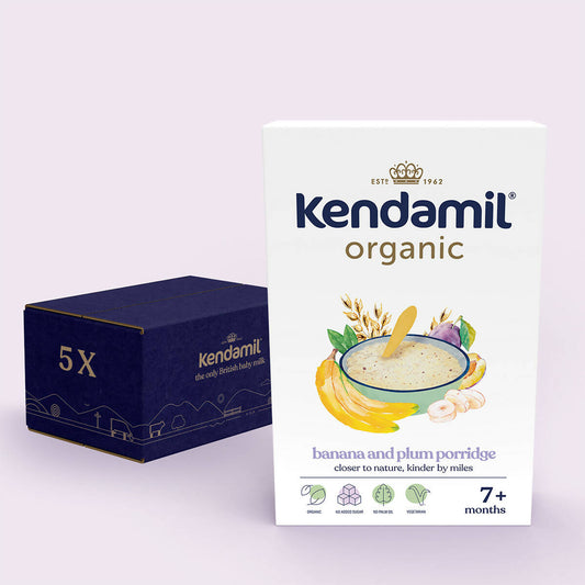 Kendamil Organic Banana and Plum Baby Porridge 5-Pack (35 Servings) GOODS McGrocer Direct   