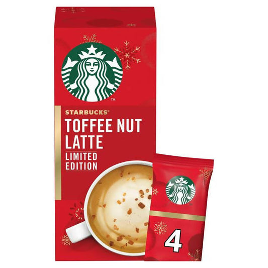 Starbucks Toffee Nut Latte Premium Instant Coffee Sachets 4x21.5g Coffee Sainsburys   