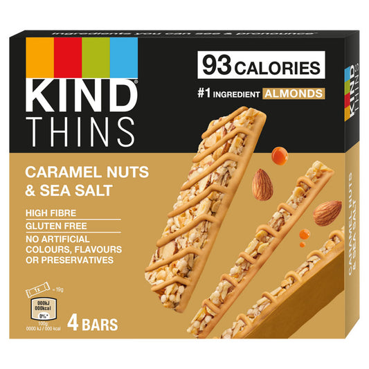 KIND Thins Caramel Nuts & Sea Salt Bars 4x Cereals ASDA   
