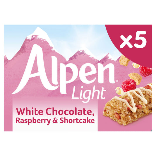 Alpen Light Cereal Bars White Chocolate, Raspberry and Shortcake Cereals ASDA   