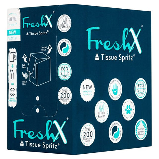 FreshX Tissue Spritz Aloe Vera - Turns Tissue into a Fresh Wipe 100ml Bathroom M&S   