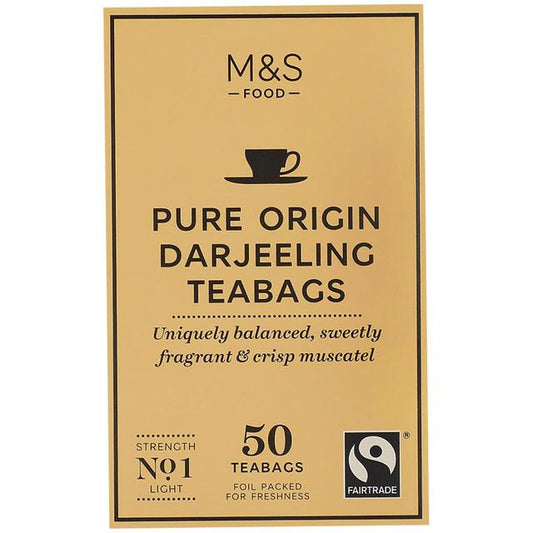 M&S Fairtrade Pure Origin Darjeeling Tea Bags Miscellaneous M&S   