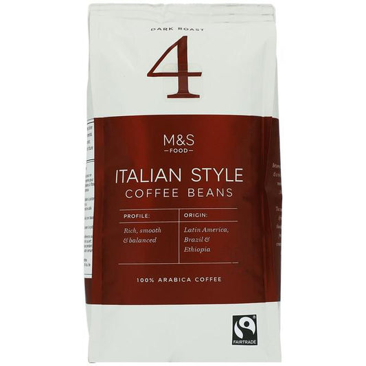 M&S Fairtrade Italian Coffee Beans Fairtrade M&S   