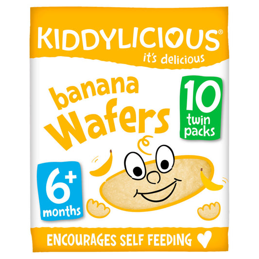 Kiddylicious Banana Wafers 6+ Months Baby Food ASDA   