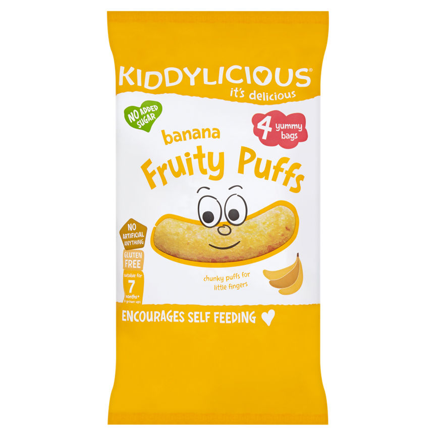 Kiddylicious Banana Chunky Fruity Puffs 12g x5