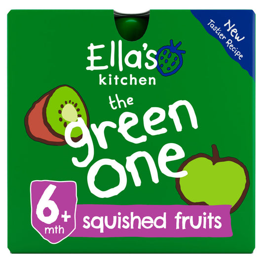 Ella's Kitchen Organic The Green One Smoothie Multipack Pouch 6+ Months Baby Food ASDA   