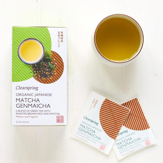 Clearspring Organic Japanese Matcha Genmaicha Green Tea Teabags KOSHER M&S   