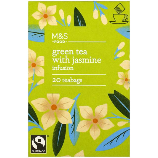 M&S Fairtrade Green Tea with Jasmine Tea Bags Fairtrade M&S Title  