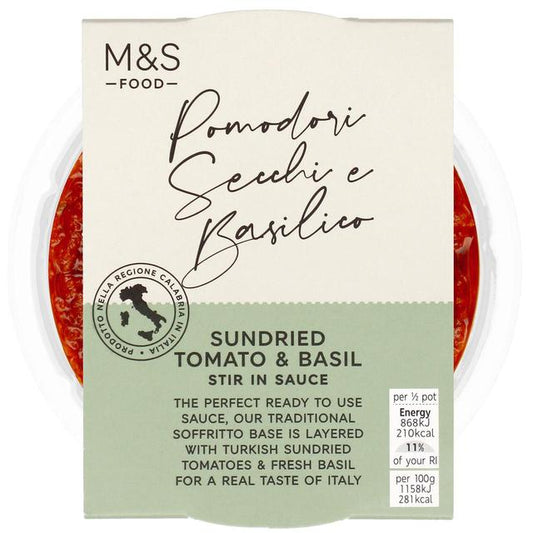 M&S Made In Italy Sundried Tomato & Basil Sauce Cooking Sauces & Meal Kits M&S Title  
