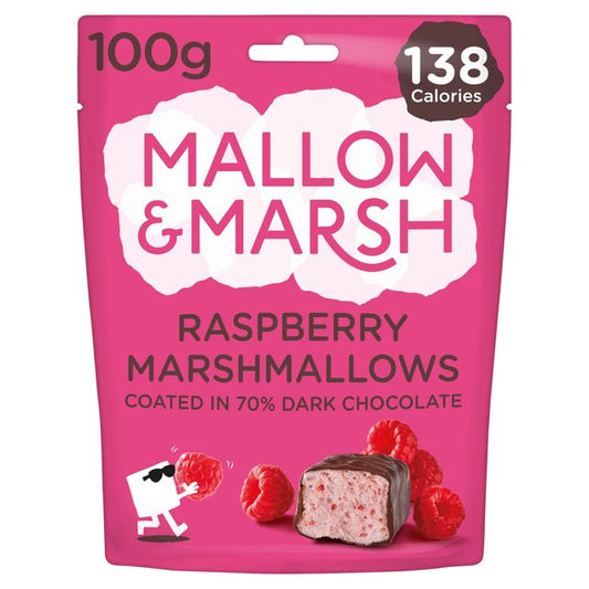Mallow & Marsh Raspberry Marshmallows Coated in 70% Dark Chocolate GOODS M&S Default Title  