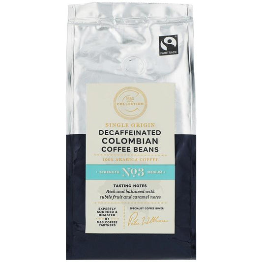 M&S Fairtrade Colombian Decaffeinated Coffee Beans Tea M&S Title  